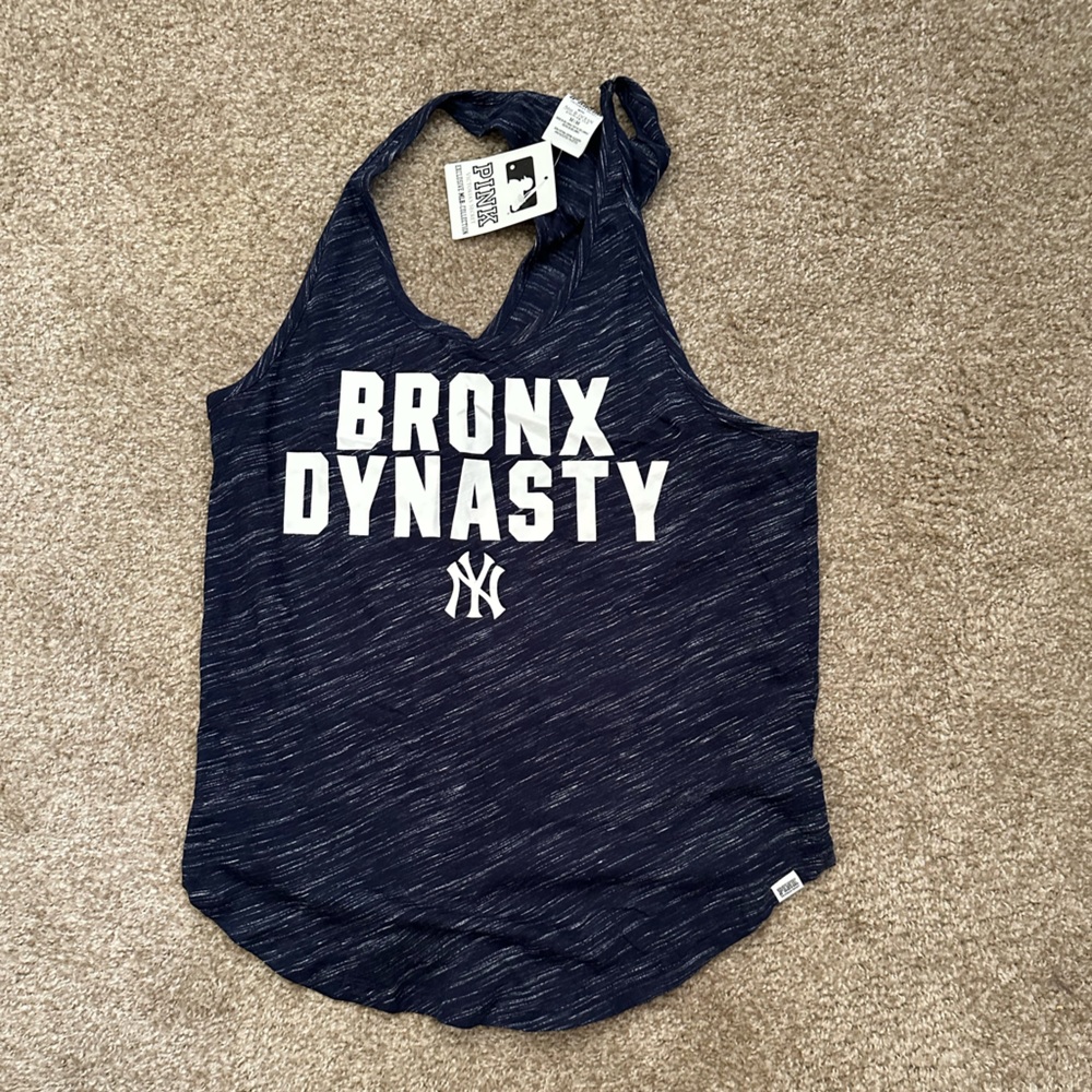 Womens Exclusive Edition MLB tank top medium blue Pink Victoria’s Secret NWT